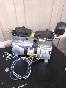 Gast 87R537-104R-N470x Twin Cylinder Oilless Compressor Vacuum Pump 1PH 120/240V