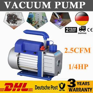 Rotary Vane Vacuum Pump Single Stage Lab Refrigerator Pump 1/4HP 2.5CFM 220V