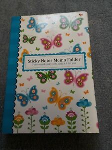 Butterflies Sticky Notes Memo Folder