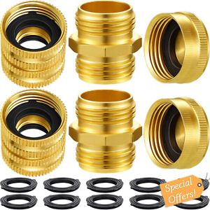 Tatuo 6 Pack Garden Hose Connector Adapter, Male to Male, Female to Female, Hose