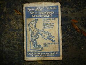 Vintage Blue Point Drill Grinding Attachment DG825 Snap On Corp