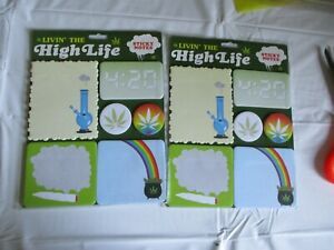 Living the High Life sticky notes lot of 2 new both sealed