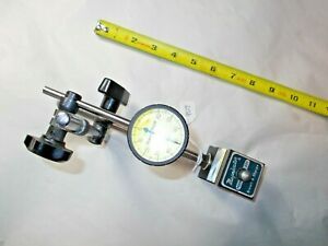 Brown &amp; Sharpe, .200&#034; Range Dial Indicator &amp; B &amp; S Magnicator Magnetic Base, USA