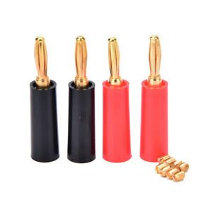 4pcs/lot 4mm gold plated speaker banana connector horn speakers banana plug B I-