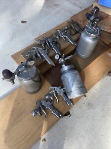 lot of graco devilbiss binks pressure tanks Paint spray guns estate find
