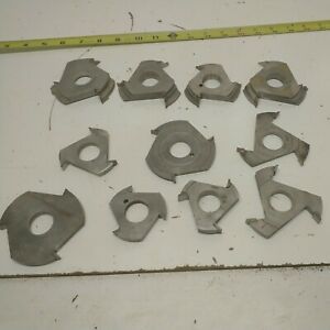 Lot of 11 LRH SHAPER CUTTER MOLDERS 1&#034; arbor King Cutters blades woodworking