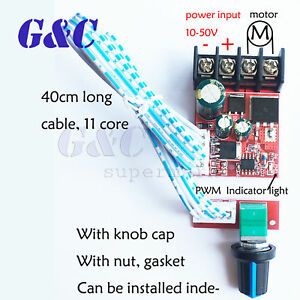 High-Power Motor Governor LED Dimmer 10V-50V Speed Switch 15A With Switch GZT