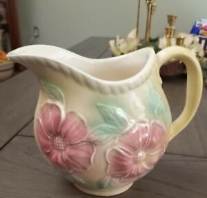 Vintage HULL Pottery Sunglow Yellow. Floral Pitcher. Circa.1952 Pattern #52 24oz