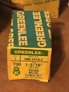 Greenlee Cat No. 730  1 3/16” Round Metal Punch Set
