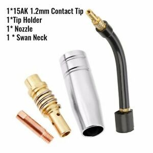 15AK 4pcs Torch Welding Accessories For MIG Welder Swan Neck Tips Holder Hot New