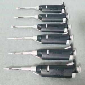 R177079 Lot (6) Rainin Pipet-Plus Pipettes RL2 R10 R20 RL200 R200 RL100
