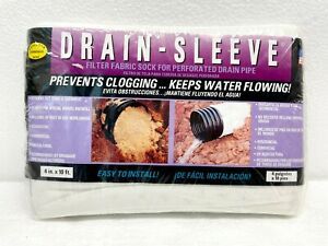 Drain Sleeve 04010-24 Filter Fabric Sock 4 in. x 10 ft. for Corrugated Pipe
