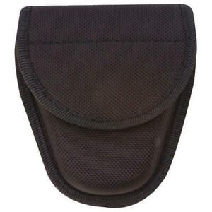 Tru-Spec 9036000 Black Hid Snap Double Nylon Handcuff Case 5-1/3&#034;x 4-1/2&#034;