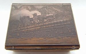 Printing Letterpress Printers Block SS Roosevelt Steam Ship