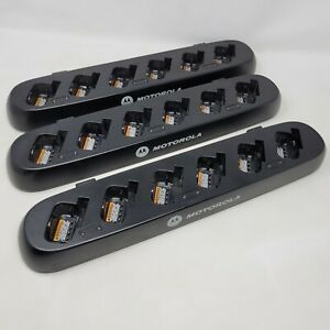 MOTOROLA HCTN4002A 6 GANG CHARGER CLS1110 CLS1410 VL50 56531 NO ADAPTER LOT OF 3