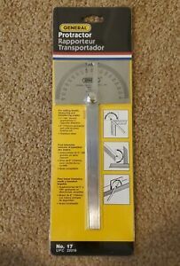 GENERAL 17 Manual-Reading Protractor, Grad 1 deg