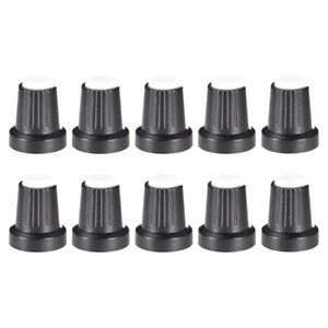 10Pcs 6mm Dia Knob for Effect Pedal Amplifier Potentiometer Knob White Mark
