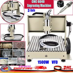3Axis CNC 6040 Router Engraver Engraving Mill Machine Metal Wood Cutter 1500W