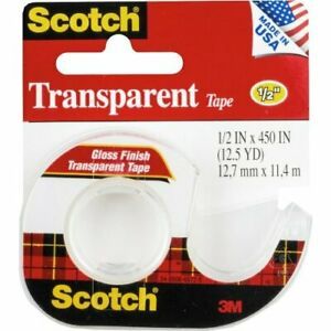 3M 144 1/2&#034; x 500&#034; Scotch Transparent Tape