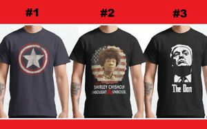 New American Flag America Hero Donald Trump Shirley Chisholm Shirt size S-3XL