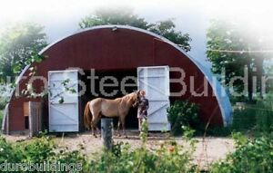 DuroSPAN Steel 44x44x14 Metal Quonset DIY Building Kits Open Ends Factory DiRECT