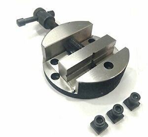 100 Mm Round Vise Vice For 3&#034; &amp; 4&#034; Rotary Table + 3 Fixing Tee Nutmilling Eng...
