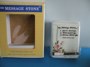 Note Pad Memo message stone ceramic never w/o paper NEW U11