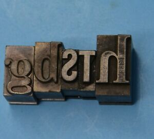 Vintage Printing Press Metal letters g h b S T