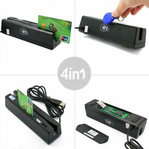 ZCS160 Magnetic Stripe Credit Card RFID EMV IC Chip PSAM Reader Writer 4 in 1