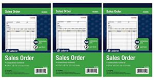 Adams Sales Order Book, 2-Part, Carbonless, White/Canary, 5-9/16 x 8-7/16 50 per