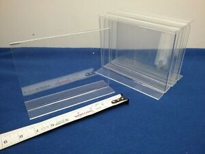 Lot of (50) Clear Plastic Acrylic Table Agenda Literature Holder 5&#034; x 7&#034;