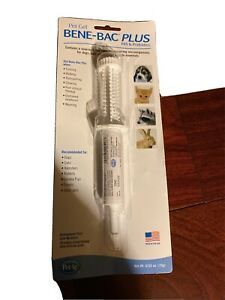 PetAg Bene-Bac Plus Pet Gel, FOS &amp; Probiotics Gel Supplement (15 g Syringe)