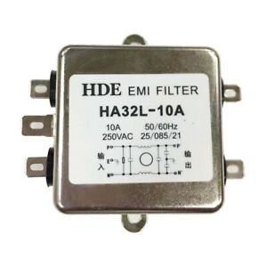 Single-phase EMI Power Filter, 10 Amp 250VAC 50Hz/60Hz Anti-interference