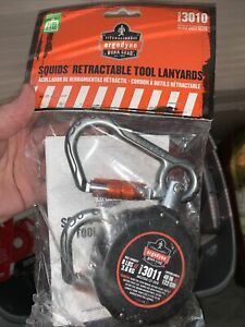 nip Ergodyne 3010 Retractable Lanyard 4 Ft. 8 Lb. Weight Capacity Black