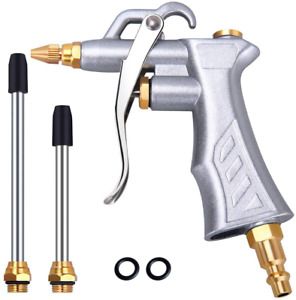 Industrial Air Blow Gun, Brass Adjustable Air Flow Nozzle,2 Steel Air flow Exten