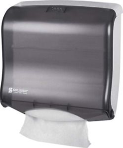 San Jamar T1755TBK Ultrafold Fusion Folded Towel Dispenser, Fits 400 C-Fold