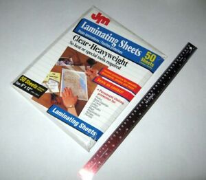 Manufacturer-Sealed 50/Pack of JM Laminating Sheets, NOS