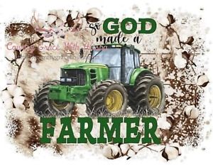 Sublimation Print Design Farmer Tractor Ready to Press Heat Transfer