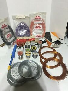 Mixed Lot of Solder, Copper Wire, Steel Wire-Please see all Pictures - Heavy Box