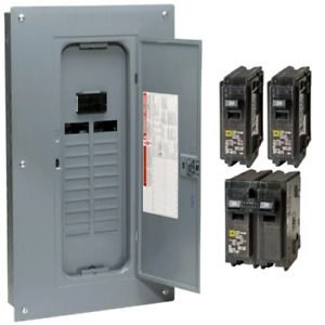 Square D Main Breaker Box Kit 100-Amp 20-Space 40-Circuit Plug-On Indoor Unit
