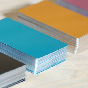 100*Blank Aluminium Metal Cards Sublimation Dye Business 86*54mm Marks&amp;hh