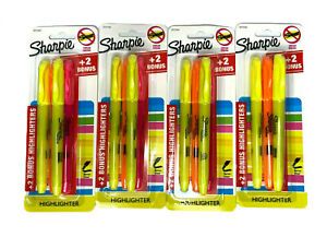 4 Packages Sharpie Narrow Chisel Tip Highlighters - 4 Per Pack - 16 Total