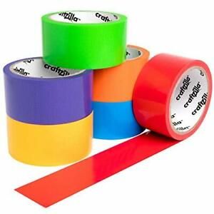 Craftzilla Rainbow Colored Duct Tape — 6 Bright Colors — 10 (10 Yards)