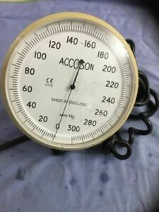 2X Accoson Sphygmomanometer Blood Pressure Gauges wall mounted WITH clamp hose