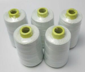 Evernice 5 Cones Polyester White Thread for Newlong Fischbein Portable Bag Close