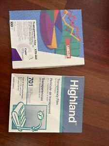 Labelon and Highland Transparency Film For Laser Printer/Copier, 50 Sheets Each