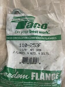 Qty 2 Taco 110-253f 1 1/4” Flanges Circulator Pump New