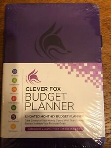 Clever Fox Budget Planner 5.8 x 8.3&#034; Purple NEW