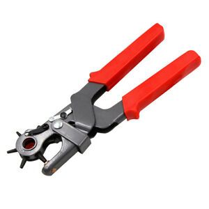 9&#034; Revolving Leather Hole Punch 6 Hole Sized Hand Pliers Belt Holes Punches