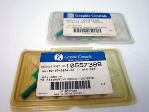 9X GRAPHIC CONTROLS 82-39-0204-06 GREEN MARKER PEN 10557388
